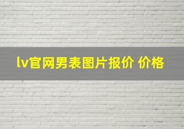 lv官网男表图片报价 价格